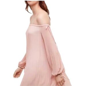 ARITZIA Wilfred Raisen Camille Blush Pink Pleated Chiffon Blouson Sleeves XS